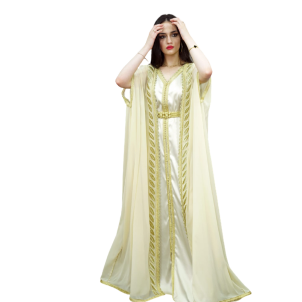 قفطان مغربي قطعتين